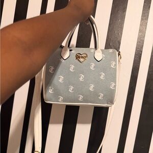 Juicy Couture Gray and White Satchel
